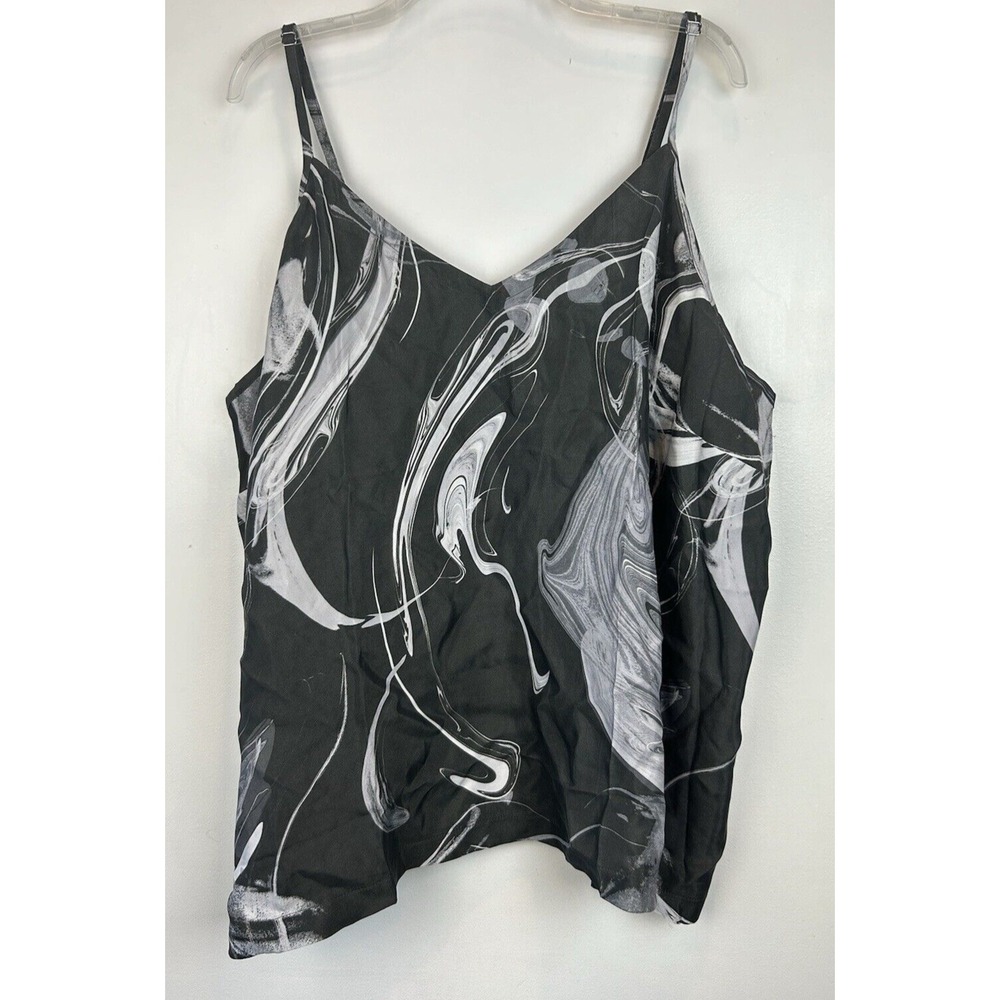 Athleta Cami Womens 3X Fairy Whisygoth Dark Gray Marble Abstract Adj NWOT Read